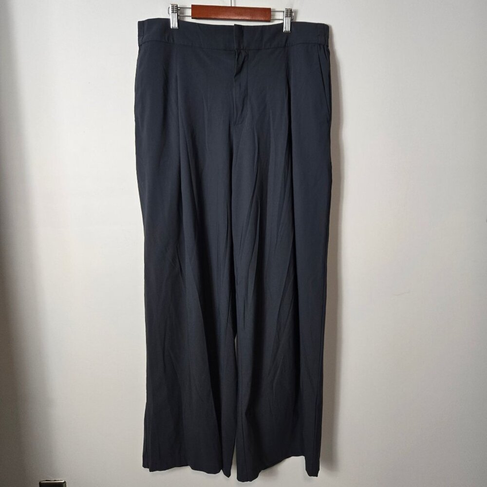 Athleta Wide-Leg Pants in Grey.